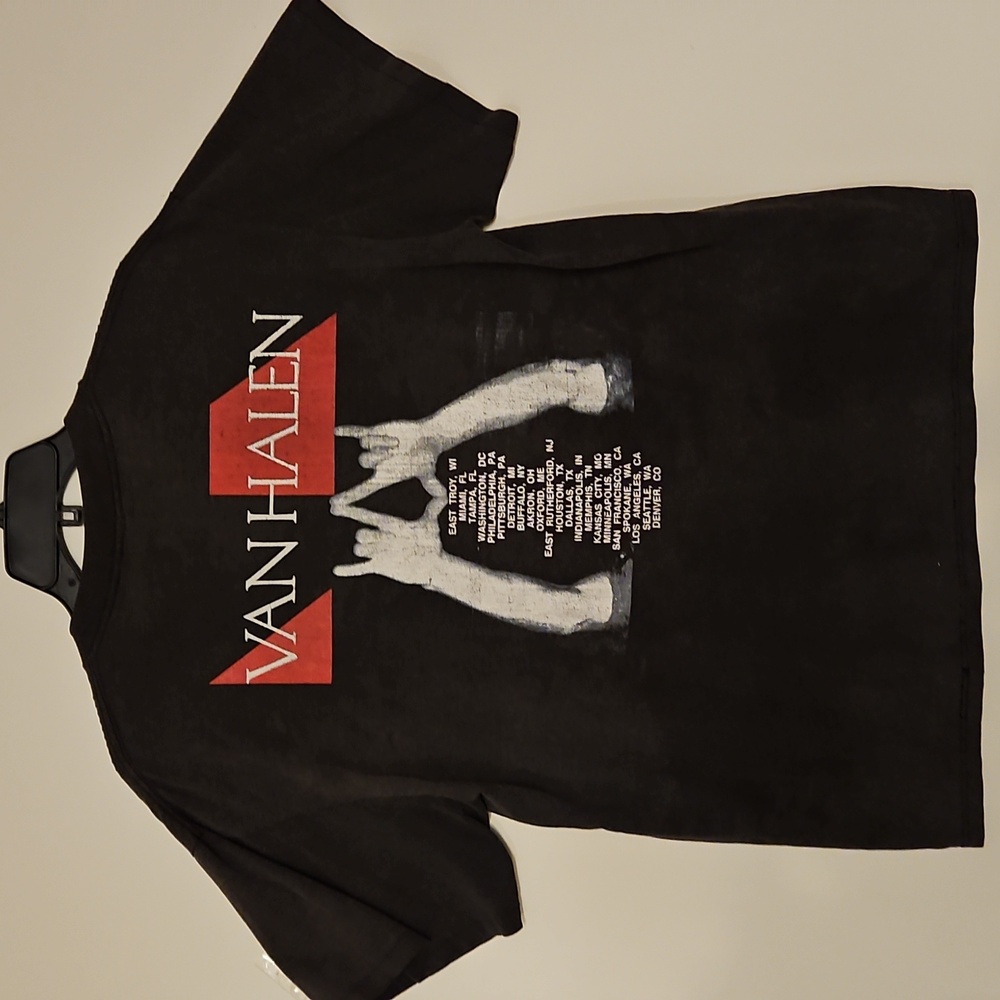 Van Halen OU812 concert tee shirt XL Short Sleeve Van Hagar EDDIE!🤘 - Picture 2 of 10